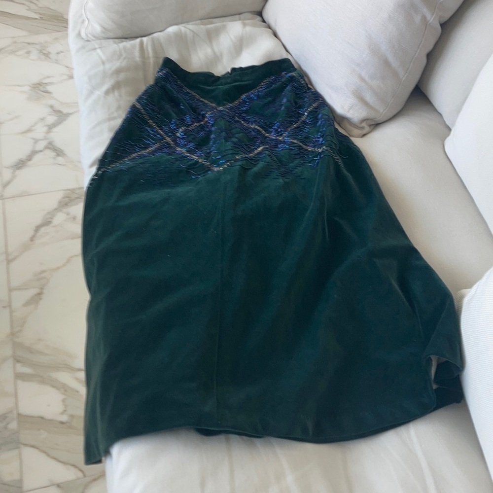 Vintage, velvet hand beaded skirt